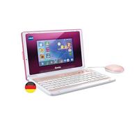 VTech Genio Ordinateur portable éducatif XL rose- Ordinateur d'apprentissage avec grand écran LCD 7" avec accès Internet, programme texte et nombreux contenus éducatifs- pour les 5 à 12 ans- allemande