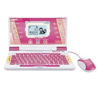 VTech Genio XL bilingue Espagnol-Anglais, Couleur Rose, Ordinateur interactif, Jouets électroniques à partir de 5 Ans, 164 activités éducatives, Clavier QWERTY, Souris, Jeux, Musique, Sciences