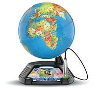 VTech - Genius XL Globe Vidéo Interactif, Globe Terrestre Enfant avec Écran Couleur, Stylet Tactile, 600 Vidéos de la BBC, Jouet Scientifique Éducatif, Cadeau Enfant Dès 7 Ans - Contenu en Français