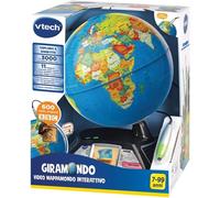 VTech Carte du monde interactive Giramondo 2,7" écran, stylo tactile, 600 vidéos BBC, italien