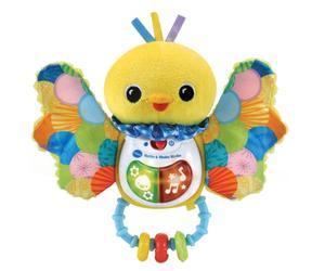 VTech Hochet & Shake Oiseau, Jouet sensoriel avec musique, sons, couleurs, lumières, cadeau interactif pour garçons et filles de 3, 6, 12, 18 mois et plus, version anglaise