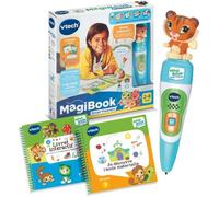 VTech - MagiBook Story'Friends Starter Pack - Coffret Complet avec Stylo Lecteur de Livre Interactif, Livre Jeu Maternelle et Figurine Tigre - Cadeau Enfant de 2 Ans à 8 Ans - Contenu en Français