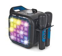 VTech - Karaoké Light Party Duo Disco Edition, Karaoké Portable | Enceinte puissante avec Bluetooth, 40 W, comprend 2 microphones, fonction suppression de la voix, pavé tactile, 10 piles AA
