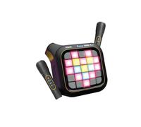 VTech Karaoke Light Party, Microphone pour Enfants pour karaoké avec Haut-Parleur, 2 Microphones sans Fil, Connexion Bluetooth et Magic Voice, Effets sonores, 25 Touches pour Pixel Art, Batteries