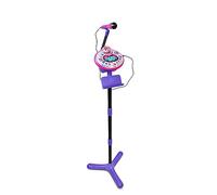 VTech Kidi Superstar Light Show, Microphone karaoké pour Enfants, Effets Lumineux de Concert, connecte Votre Lecteur MP3, Microphone réglable Max 140 cm, Langue Italienne, Piles incluses, 6 Ans