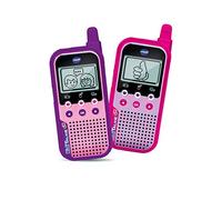 VTech - Kidi Talkie Rose - Talkie-Walkie Enfants avec Écran et Jeux, Jouet Électronique Éducatif - Version FR