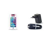VTech - KidiCom Advance 3.0 Rose, 6 Ans à 12 Ans - Contenu en Français + Adaptateur Secteur Chargeur USB-C
