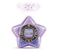 VTech - KidiMagic Starlight Violet, Radio Réveil Enfant 9 en 1, Étoile avec Effets Lumineux, Projection de l'Heure au Plafond, Enceinte, Jeux, Cadeau Enfant de 6 Ans à 12 Ans - Contenu en Français