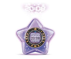 VTech - KidiMagic Starlight Violet, Radio Réveil Enfant 9 en 1, Étoile avec Effets Lumineux, Projection de l'Heure au Plafond, Enceinte, Jeux, Cadeau Enfant de 6 Ans à 12 Ans - Contenu en Français