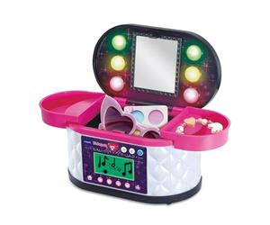 VTech - KidiSecrets Ma Mallette Beauté Magique Noire - Boîte Secrète avec Code, Miroir LED, Bluetooth, Jeux - Vanity Maquillage, Boîte à Bijoux Musicale - Cadeau Enfant Dès 5 Ans - Contenu en Français