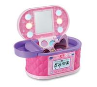 VTech - KidiSecrets Ma Mallette Beauté Magique Rose - Boîte Secrète avec Code, Miroir LED, Bluetooth, Jeux - Vanity Maquillage, Boîte à Bijoux Musicale - Cadeau Enfant Dès 5 Ans - Contenu en Français
