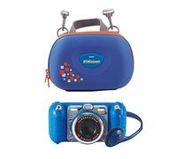 VTech KidiZoom Duo Pro Bleu avec Sac de Transport - Appareil Photo pour Enfant avec 2 caméras, Fonction Photo et vidéo, Effets, Jeux, Lecteur de Musique et Bien Plus Encore