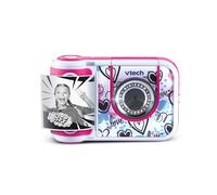 VTech - KidiZoom Print Cam Rose, Appareil Photo à Impression Instantanée, Photo, Selfie, Vidéo, Écran Couleur, Stickers, Filtres et Effets Rigolos, Cadeau Enfant Dès 5 Ans - Contenu en Français