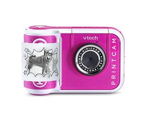 VTech KidiZoom PrintCam Instant Printing Camera - No Ink Required - 150+ Photo Effects and Activities (Pink)