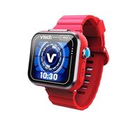 VTech Kidizoom - Smartwatch Max Rouge, Montre Intelligente pour Enfants, Double Appareil Photo, vidéo, Jeux, écran Tactile Horizontal, Version ESP