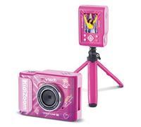 VTech KidiZoom Video Cam FX Rose Caméra Vidéo et Appareil Photo dès 6 Ans | Caméra Studio de Création Photo et Vidéo HD, Trépied/Perche à Selfie, Écran Couleur, Effets Spéciaux et Jeux en Français
