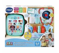 VTech - Kit Apprenti Docteur Électronique, Mallette Docteur avec Tablette Enfant Interactive et Jeux Éducatifs, 16 Pièces et Accessoires de Jeu, Cadeau Enfant de 2 Ans à 5 Ans - Contenu en Français