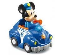 VTECH La Magi Voiture de police de Mickey, version FR - Bolide interactif Tut Tut Disney - Vehicule 1er age + Carte Animaux