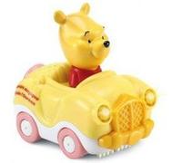 Vtech le cabriolet magique de winnie l'ourson version fr - bolide interactif tut tut disney - set voiture 1er age et carte animaux