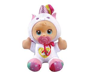 VTech Little Love - Süßes Einhorn, interaktive Puppe, die die Farben spricht und beibringt, indem Sie Ihren Bauch drücken, hören Sie die Pflege und lernen Sie über Ihre Tierwelt (3480-526322)