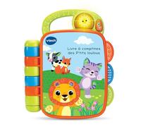 VTech - Livre à Comptines des P'tits Loulous, Livre Musical Bébé avec Poignée de Transport, 4 Comptines Traditionnelles pour Danser et 4 Pages Illustrées, Cadeau Bébé Dès 6 Mois - Contenu en Français