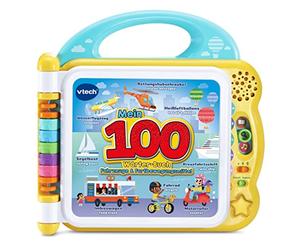 VTech Livre de 100 Mots « Baby » : véhicules et Moyens de Transport - Livre d'images interactif avec Plus de 100 Mots sur 12 Pages bilinguales (Allemand-Anglais) - pour Enfants de 2 à 5 Ans