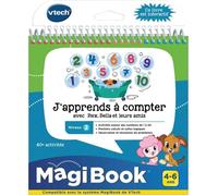 VTECH - Livre Interactif Magibook - J'Apprends à Compter avec Rex, Bella et leurs Amis