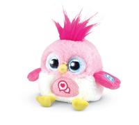 VTech - LoLibirds Rose, Peluche Interactive Oiseau à Poser sur l'Épaule, Yeux Lumineux Multicolores, Compagnon Câlin Qui Répète et Change la Voix, Cadeau Enfant de 4 Ans à 10 Ans - Contenu en Français