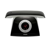 VTech LS1350 Téléphone sans fil DECT au design rétro avec répondeur numérique, blocage d'appel, fonction mains libres et recomposition, écran et clavier rétroéclairés