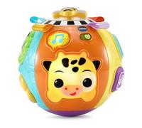 VTech - Lumi Balle des Animaux, Balle Sensorielle Bébé Interactive et Musicale, Vache Jouet avec Effets Lumineux, Jeu de Motricité et d'Éveil, Cadeau Bébé Dès 6 Mois - Contenu en Français