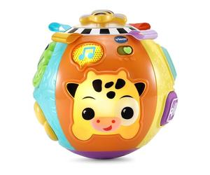 VTech - Lumi Balle des Animaux, Balle Sensorielle Bébé Interactive et Musicale, Vache Jouet avec Effets Lumineux, Jeu de Motricité et d'Éveil, Cadeau Bébé Dès 6 Mois - Contenu en Français