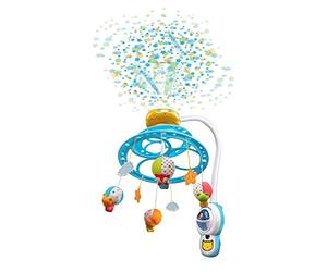 VTech - Lumi Mobile Nuit Étoilée, Mobile Musical Lit Bébé avec Télécommande, 4 Animaux en Peluche, Projection au Plafond, Musique Douce et Sons de la Nature, Cadeau de Naissance - Contenu en Français