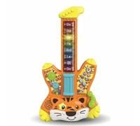 VTech - Ma Guitare Électrique Jungle Rock, Instrument de Musique Enfant, Guitare Interactive Tigre, Jeu d'Éveil Musical, Jouet Lumineux, Cadeau Enfant 2 Ans - Contenu en Français