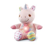 VTech - Maé, Ma Licorne à Câliner, Peluche Licorne Bébé Interactive et Apaisante, Jouet d'Éveil Musical et Sensoriel, Cadeau de Naissance Bébé - Contenu en Français