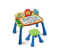 VTech - Magi Bureau Interactif 5 en 1, Bureau Enfant avec Tabouret, Écran Lumineux, Projecteur d'Images, Chevalet à Dessin et Tableau Noir à Craie, Cadeau Enfant Dès 3 Ans - Contenu en Français