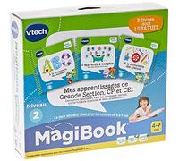 VTech - MagiBook, Pack 3 Livres Éducatifs Niveau 2 Mes Apprentissages de Grande Section, CP et CE1, Pages Illustrées et Interactives, Cadeau Garçon et Fille de 4 Ans à 7 Ans - Contenu en Français