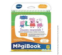 VTech Livre interactif MagiBook Peppa Pig 480405 – Pages tactiles Niveau 1 – Multicolore – 2–5 ans