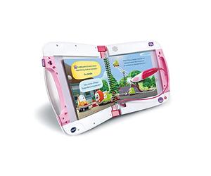 VTech - MagiBook v2 Starter Pack Rose, Plateforme de Lecture Interactive avec Livre Éducatif Niveau 1 l'École des Super-Héros Tut Tut Cory Bolides, Cadeau Enfant de 2 Ans à 8 Ans - Contenu en Français