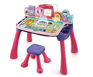 Vtech Magic Desk 80-540954 Jeu de Bureau 5 en 1 Rose
