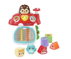 VTech - Maison Champignon à Surprises - Jouet de Manipulation Bébé - Jeu d'Éveil et de Motricité Fine - Coucou-Caché Hérisson, Couleurs et Formes - Cadeau Bébé Dès 9 Mois - Contenu en Français