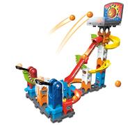 VTech - Marble Rush Panier de Basket, Jouet de Construction et Circuit de Billes, catapultes rotatives, 41 pièces, 6 Boules, Cadeau pour Enfants à partir de 4 Ans, Version ESP