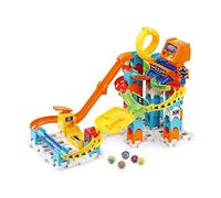 VTech - Marble Rush, Circuit à Billes Électronique Racing Set Electronic M200E, Jeu de Construction, 73 Pièces, 5 Billes, Cadeau Enfant Dès 4 Ans - Contenu en Français