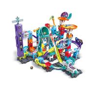 VTech - Marble Rush, Circuit à Billes Électronique Space Magnetic Mission Set XL300E, 120 Pièces, 10 Billes + Extension Électronique Circuit à Billes Grande Roue Motorisée, 3 Pièces