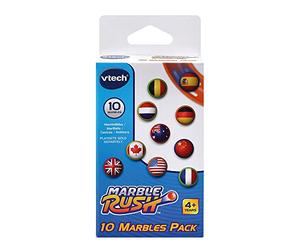 VTech - Marble Rush, Pack Recharge, 10 Billes Colorées et Illustrées, Accessoire Circuit à Billes, Cadeau Enfant Dès 4 Ans - Contenu en Français