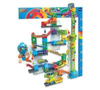 VTech - Marble Rush Ultimate Vertical Run V100E - Circuit à Billes Électronique à la Verticale, 93 Pièces et 10 Billes - Jeu de Construction à Fixer - Cadeau Enfant Dès 6 Ans - Contenu en Français