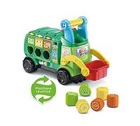 VTech - Maxi Camion Poubelle Recyclo'formes, Jouet Porteur en Plastique Réutilisé- 18 Mois/3 Ans - Version FR