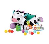 VTech Maxi Peluche Piscine à Balles Musicale, Piscine à Balles Bébé 3 en 1, Peluche Géante Vache Sensorielle et Évolutive, Piano Lumineux, Hochets, Cadeau Bébé Dès 9 Mois - Contenu en Français