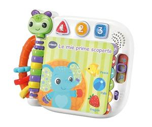 VTech Mes premières découvertes, Livre interactif et sensoriel pour Enfants, Apprendre Le vocabulaire, Plus de 20 Sons Inclus, Pages interactives, Langue Italienne, Piles incluses, 6-36 Mois