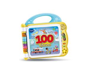 VTech - Mon Imagier Bilingue, Imagier Parlant Mes 100 Véhicules, Livre Sonore, 12 Pages Illustrées et Interactives, Jouet Éducatif, Cadeau Enfant Dès 18 Mois - Contenu en Français et Anglais