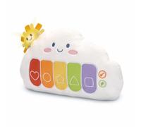 VTech Mon Piano Nuage Toudoux, Piano en Peluche Bébé dès 3 Mois | Jouet Musical et Sensoriel pour l’Éveil de Bébé avec 5 Touches de Piano en Tissu, Musiques et Sons de la Nature Apaisants